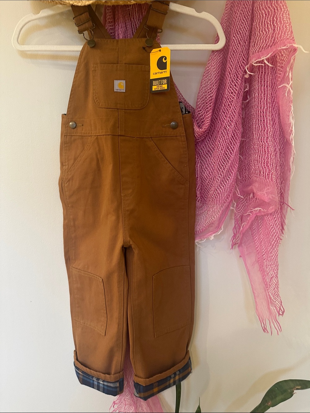 Carhartt Kids Brown Duck Work Overalls